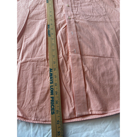 Tommy Hilfiger TLC Lifetime Collar, Button Up Shirt, Small Check, Red/Peach - Picture 9 of 13